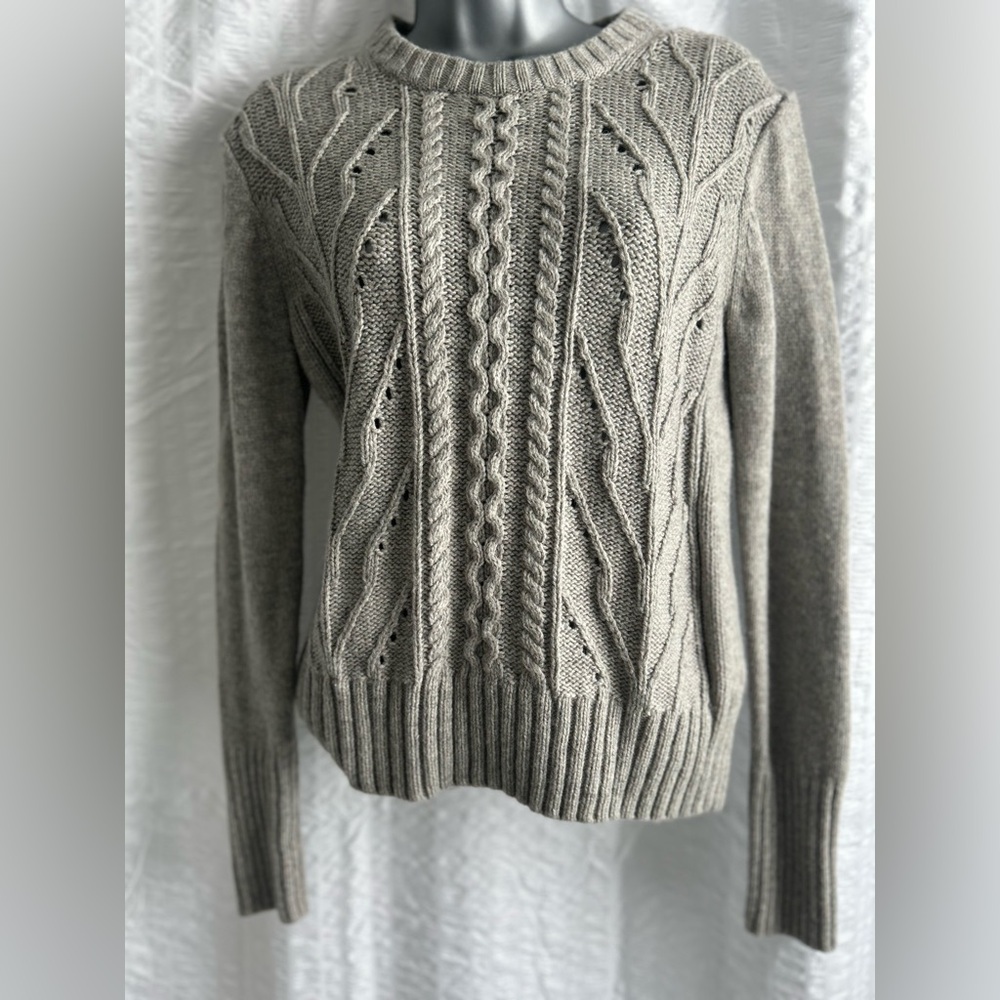 Gray Cable Knit Sweater